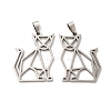 Non-Tarnish 201 Stainless Steel Origami Pendants STAS-K251-049P-1