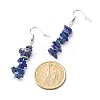 Natural Lapis Lazuli Chip Beads Dangle Earrings EJEW-JE04649-12-3