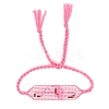 Friendship Flamingo Loom Pattern Seed Beads Bracelets for Women BJEW-Z013-30-2