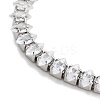 Brass Pave Clear Cubic Zirconia Horse Eye Link Bracelets BJEW-YWC0002-03A-P-2