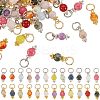 144Pcs 24 Styles Natural Mixed Gemstone Pendants PALLOY-GO00024-1