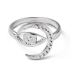 Tarnish Resistant 304 Stainless Steel Open Cuff Ring Finding X-RJEW-C046-05P-2