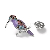 Woodpecker Platinum Zinc Alloy Enamel Pin JEWB-D068-02P-02-3