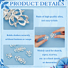 4Pcs Zinc Alloy Rhinestone Snap Lock Clasps FIND-FG0003-45B-4