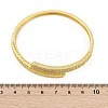 Brass Micro Pave Clear Cubic Zirconia Hinged Bangles for Women BJEW-S168-04G-4