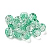 Transparent Spray Painting Crackle Glass Beads GLAA-L046-01B-24-1