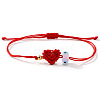 Lampwork Bead Braided Bead Bracelets JB7932-8-1
