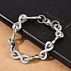 304 Stainless Steel Infinity Link Chain Bracelets for Women Men BJEW-F488-53B-P-2
