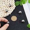 5Pcs 304 Stainless Steel Round Cord End Caps STAS-FH0002-40B-3