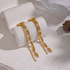 Chain Tassel 304 Stainless Steel Hoop Earrings SU3724-4