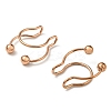 304 Stainless Steel Clip on Nose Rings AJEW-P109-01RG-2