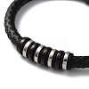 Leather Braided Round Cord Bracelet BJEW-F460-06EBP-2