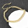 Brass Wheat Chains Bracelets for Women BJEW-H639-11G-3