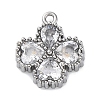 304 Stainless Steel Cubic Zirconia Pendants STAS-R141-01P-03-1