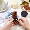 1Pc 3-Slot Walnut Wood Jewelry Gift Box with Magnetic Cover CON-DC0001-15B-3