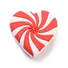 Heart Food Grade Eco-Friendly Silicone Focal Beads SIL-K004-09A-1