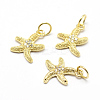 Brass Micro Pave Grade AAA Cubic Zirconia Pendants ZIRC-P072-05G-NR-1