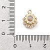 Brass Micro Pave Cubic Zirconia Pendants X-KK-M306-08G-3