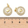 Brass Micro Pave Cubic Zirconia Pendants KK-A282-01G-02-3