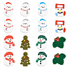 CHGCRAFT 8Pcs 8 Style Christmas Theme Food Grade Eco-Friendly Silicone Beads SIL-CA0001-54-1