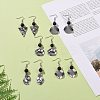Natural Lava Rock Dangle Earrings for Women EJEW-JE05146-2