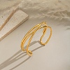 Minimalist 304 Stainless Steel Open Cuff Bracelets for Women VX8424-1-1