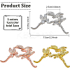 BENECREAT 3Pcs 3 Colors Dragonfly Crystal Ball Display Stand Alloy Metal Base ODIS-BC0001-10-2