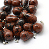 Teardrop Natural Mahogany Obsidian Pendants X-G-Q435-03-1