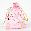 Heart Printed Organza Bags OP-R022-10x15-02-1