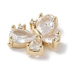 Brass Micro Pave Cubic Zirconia Charms KK-G491-28G-01-2