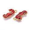 Ion Plating(IP) 304 Stainless Steel Enamel Pendants STAS-N114-15A-G-2