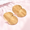 Flat Round 304 Stainless Steel Stud Earrings EJEW-F357-04G-4