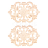 Rubber Wood Carved Onlay Applique Craft AJEW-OC0001-47-1