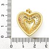 Rack Plating Brass Micro Pave Clear Cubic Zirconia Pendants KK-Z067-07G-01-3