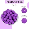 80Pcs Round Silicone Focal Beads SIL-SZ0001-24-04-2