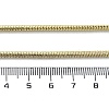 Brass Round Snake Chain Necklaces with OT Clasps for Men Women NJEW-G160-06G-5