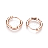 Ion Plating(IP) 304 Stainless Steel Huggie Hoop Earrings EJEW-F111B-16mm-RG-2