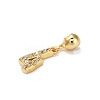 925 Sterling Silver Micro Pave Clear Cubic Zirconia European Dangle Charms STER-A045-01G-4-2