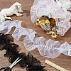 3M 3 Colors Polyester Pleated Lace Trim with Imitation Pearl OCOR-AR0001-82-4