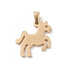 PVD Vacuum Plating 304 Stainless Steel Pendants STAS-G284-18G-1