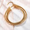304 Stainless Steel 3-Strand Chain Necklaces NJEW-Q025-01G-4