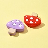 8Pcs 4 Colors Mushroom Food Grade Eco-Friendly Silicone Focal Beads SIL-FS0001-10-5