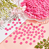10 Strands Flat Round Handmade Polymer Clay Beads CLAY-PH0001-44V-4