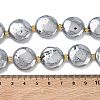 Electroplated Natural Druzy Geode Crystal Beads Strands G-G459-04K-4