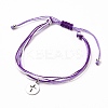Waxed Polyester Cord Braided Bracelets BJEW-JB05663-01-1