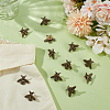 24Pcs Bees Alloy Brooch JEWB-ME0001-21AB-4