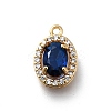 Brass Micro Pave Cubic Zirconia Pendants KK-D312-09G-04-1