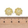 Brass Micro Pave Cubic Zirconia Beads Caps LS-KK-B087-16B-G-3