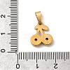 304 Stainless Steel Rhinestone Pendants STAS-Z158-07G-01B-3