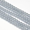 Electroplate Crystal Glass Round Beads Strands EGLA-F037-6mm-A05-2